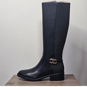 Tommy Hilfiger Elegant Imizza Size Zip Black Riding Boots Size 7 New